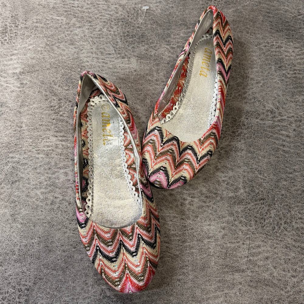 Chevron Knit Colorful Ballet Flats